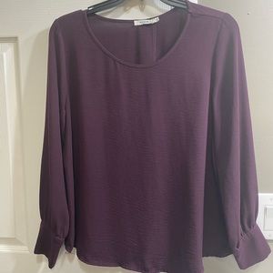 Purple long sleeve blouse